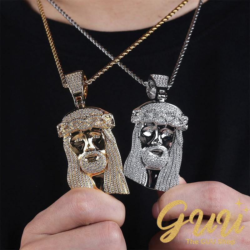 18K Gold-Plated AAA CZ Retro Jesus Pendant - The GUU Shop