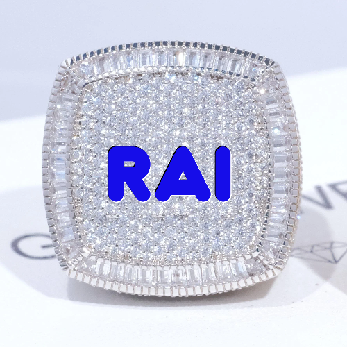 CUSTOM LETTER 3D ICED RING