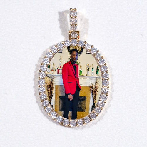 3D Oval Custom Picture Pendant