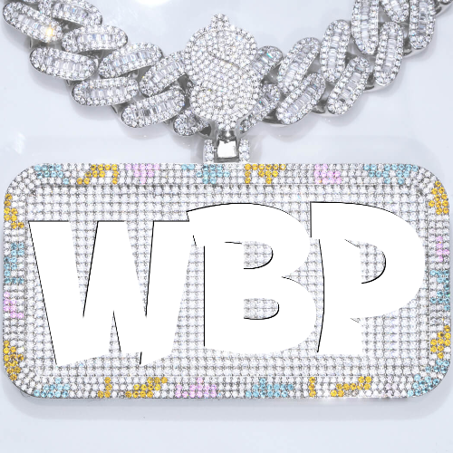 CUSTOM LETTER NECKLACE 3D COLORFUL SQUARE