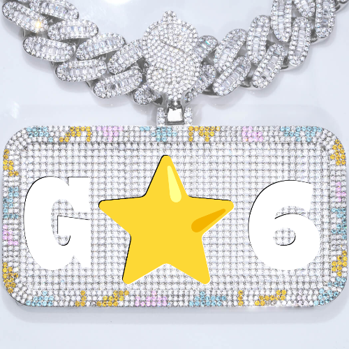 CUSTOM LETTER NECKLACE 3D COLORFUL SQUARE