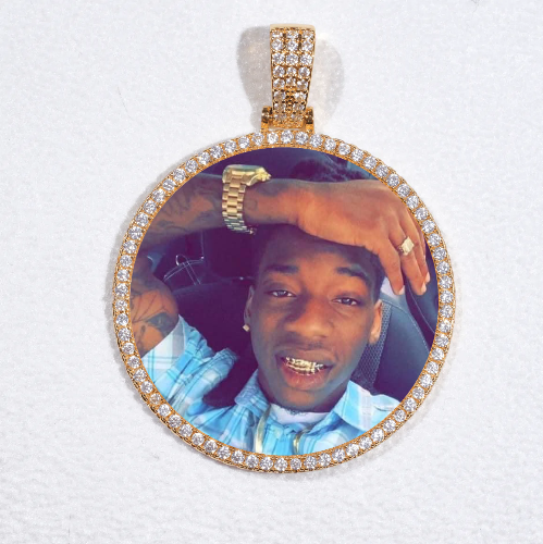 MEDIUM 3D CIRCLE CUSTOM PICTURE PENDANT