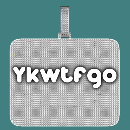 CUSTOM LETTER NECKLACE 3D BIG SQUARE
