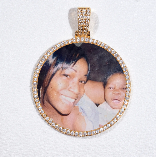 MEDIUM 3D CIRCLE CUSTOM PICTURE PENDANT