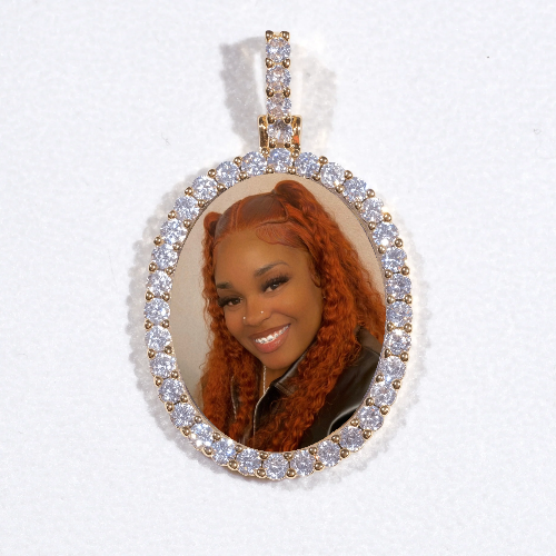 3D Oval Custom Picture Pendant