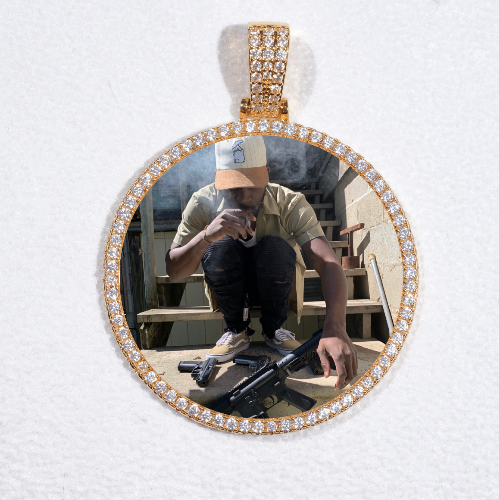 MEDIUM 3D CIRCLE CUSTOM PICTURE PENDANT