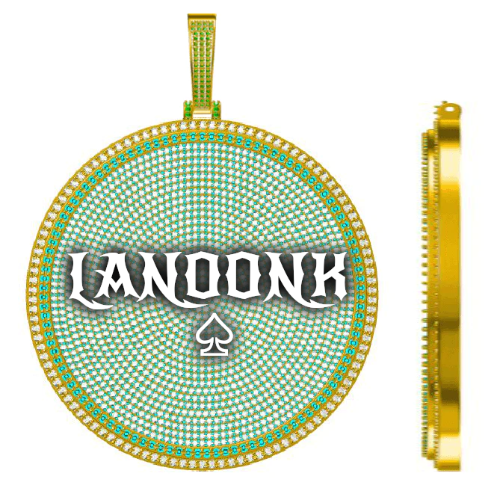 CUSTOM LETTER NECKLACE 3D BIG DISC