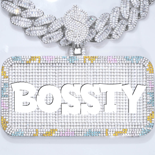 CUSTOM LETTER NECKLACE 3D COLORFUL SQUARE