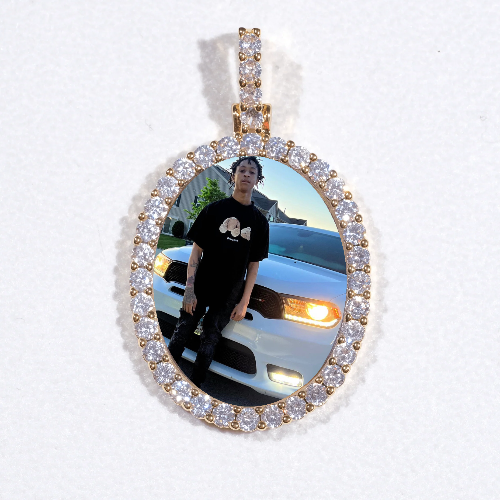 3D Oval Custom Picture Pendant