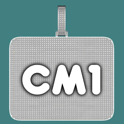 CUSTOM LETTER NECKLACE 3D BIG SQUARE