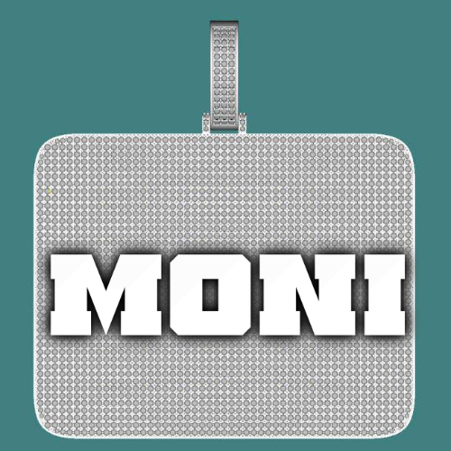 CUSTOM LETTER NECKLACE 3D BIG SQUARE