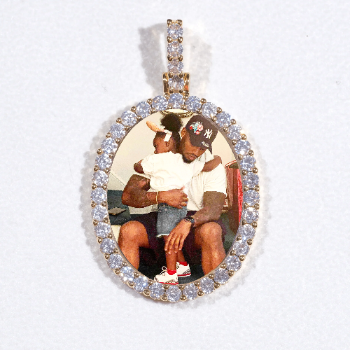 3D Oval Custom Picture Pendant