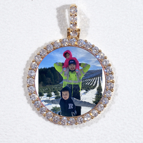 3D CIRCLE CUSTOM PICTURE PENDANT SMALL SIZE