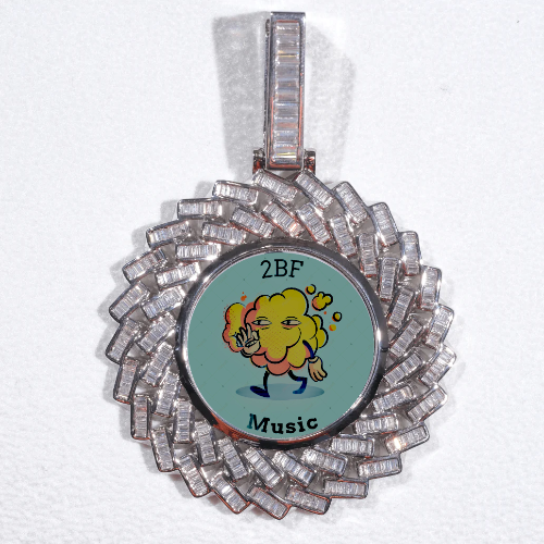 Large 3D Baguette Custom Picture Pendant