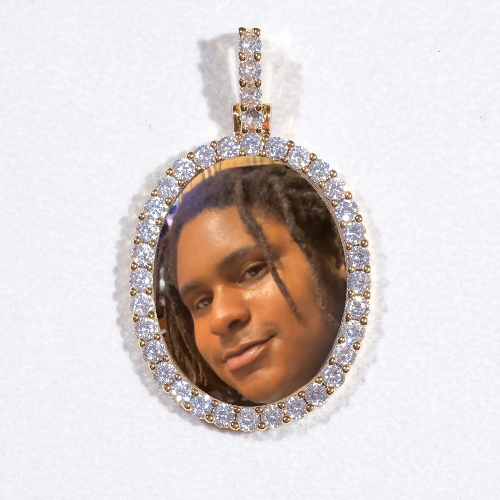 3D Oval Custom Picture Pendant