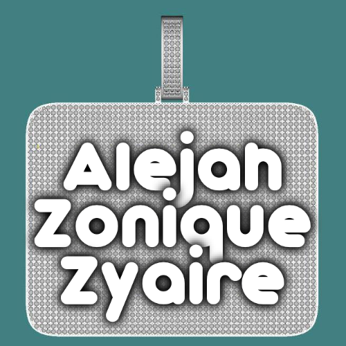 CUSTOM LETTER NECKLACE 3D BIG SQUARE