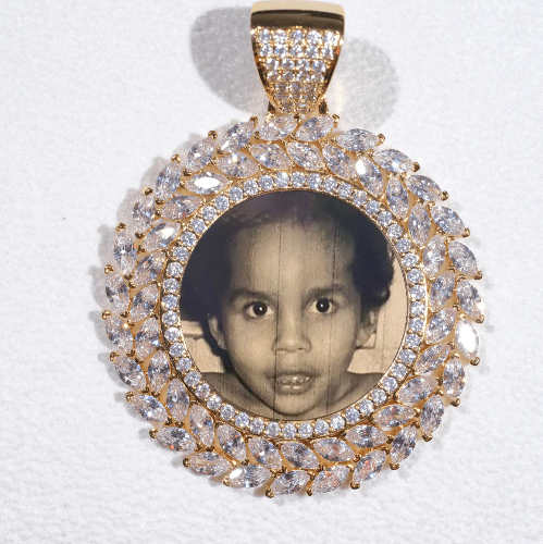 Large 3D Wheat Ear Custom Picture Pendant