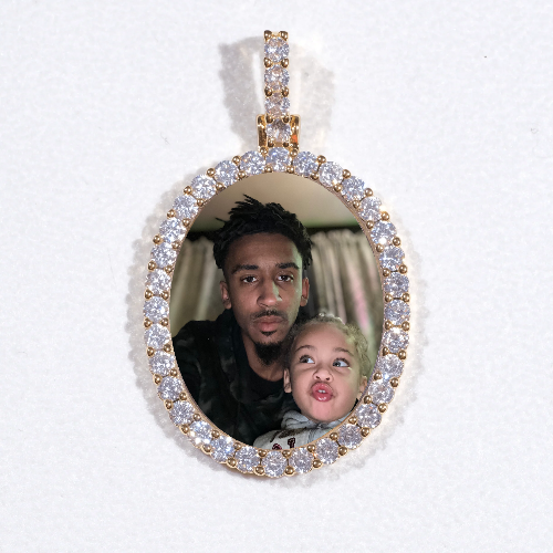 3D Oval Custom Picture Pendant