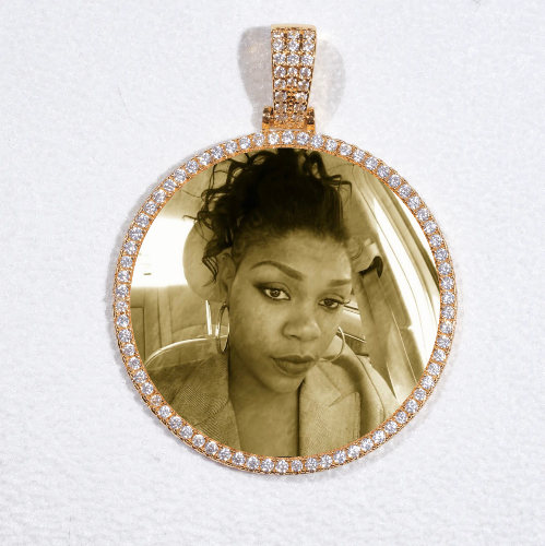 MEDIUM 3D CIRCLE CUSTOM PICTURE PENDANT