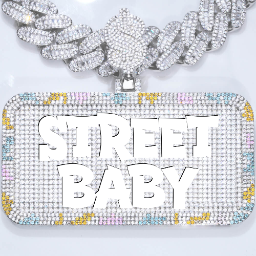 CUSTOM LETTER NECKLACE 3D COLORFUL SQUARE