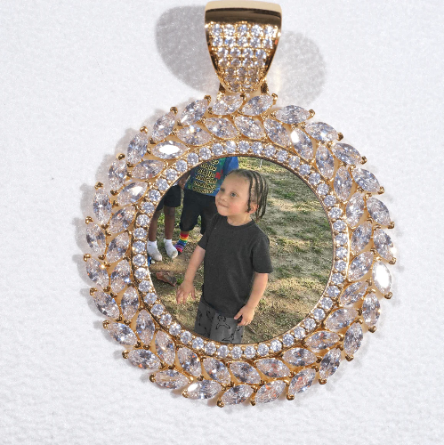 Large 3D Wheat Ear Custom Picture Pendant