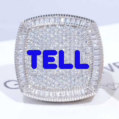 CUSTOM LETTER 3D ICED RING