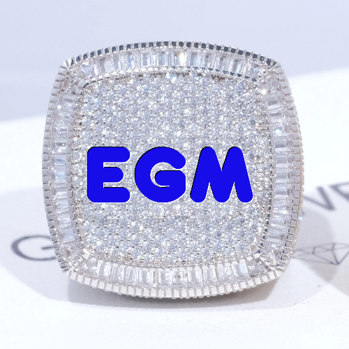 CUSTOM LETTER 3D ICED RING