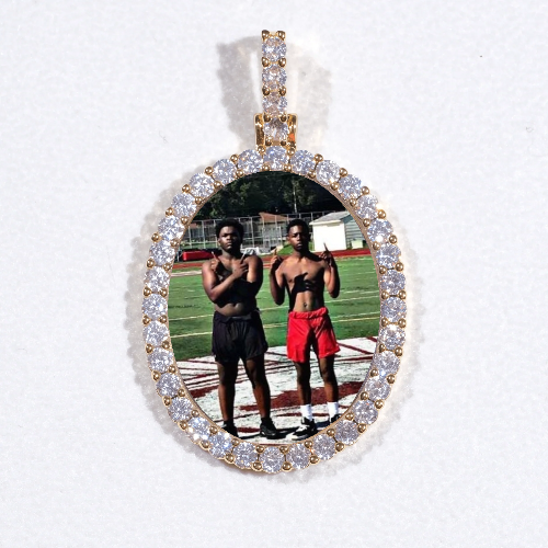 3D Oval Custom Picture Pendant