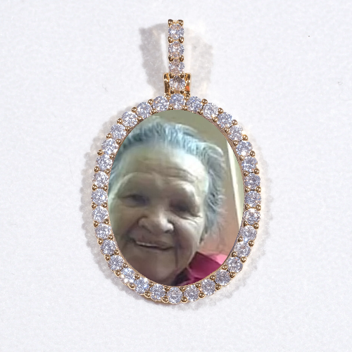 3D Oval Custom Picture Pendant