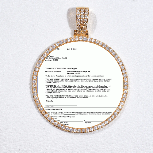 MEDIUM 3D CIRCLE CUSTOM PICTURE PENDANT