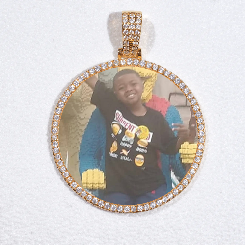 MEDIUM 3D CIRCLE CUSTOM PICTURE PENDANT