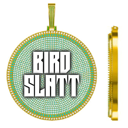 CUSTOM LETTER NECKLACE 3D BIG DISC