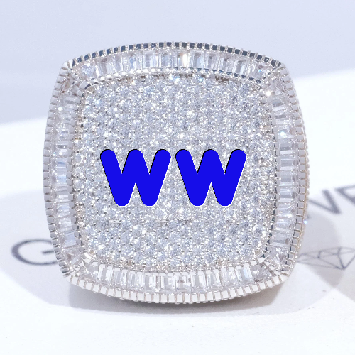 CUSTOM LETTER 3D ICED RING