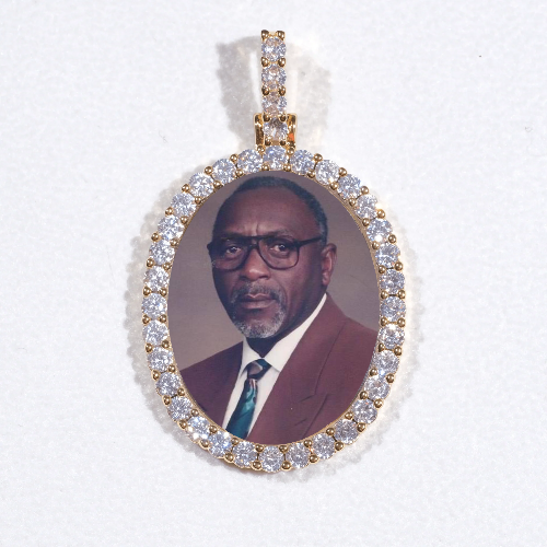 3D Oval Custom Picture Pendant