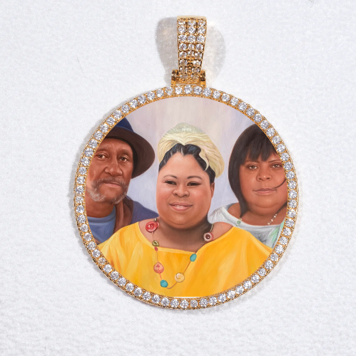 MEDIUM 3D CIRCLE CUSTOM PICTURE PENDANT