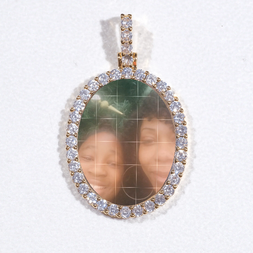 3D Oval Custom Picture Pendant