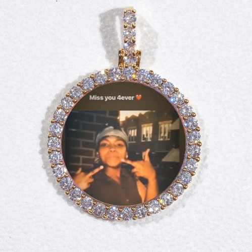 3D CIRCLE CUSTOM PICTURE PENDANT SMALL SIZE