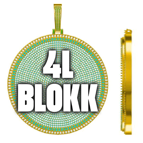 CUSTOM LETTER NECKLACE 3D BIG DISC
