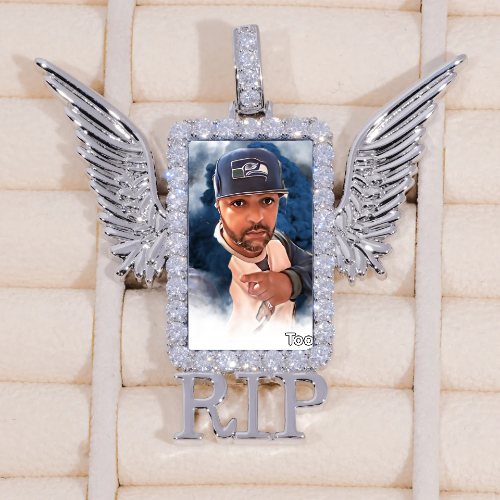 RIP WING 3D CUSTOM PICTURE PENDANT