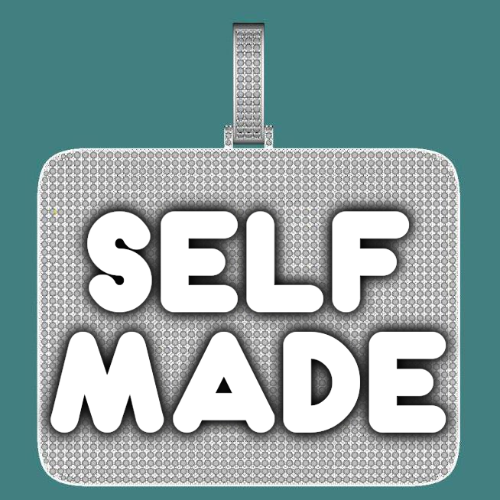 CUSTOM LETTER NECKLACE 3D BIG SQUARE