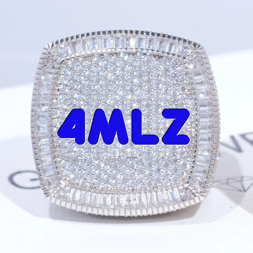 CUSTOM LETTER 3D ICED RING
