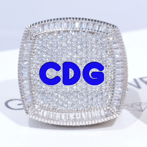 CUSTOM LETTER 3D ICED RING