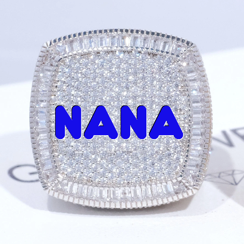 CUSTOM LETTER 3D ICED RING
