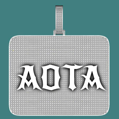 CUSTOM LETTER NECKLACE 3D BIG SQUARE