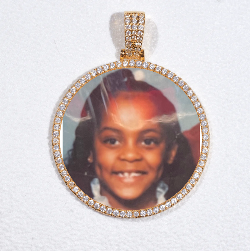 MEDIUM 3D CIRCLE CUSTOM PICTURE PENDANT