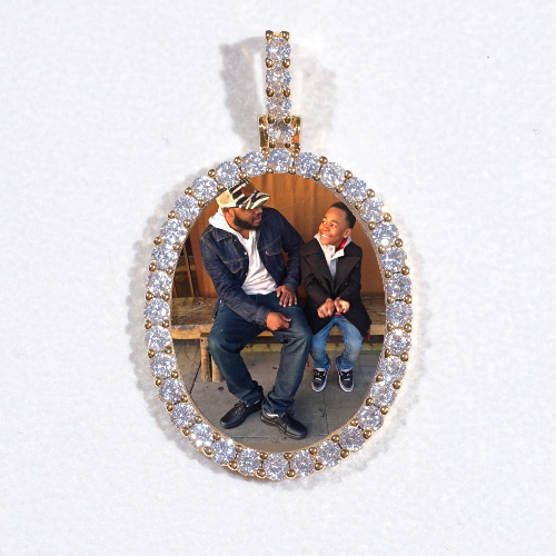 3D Oval Custom Picture Pendant