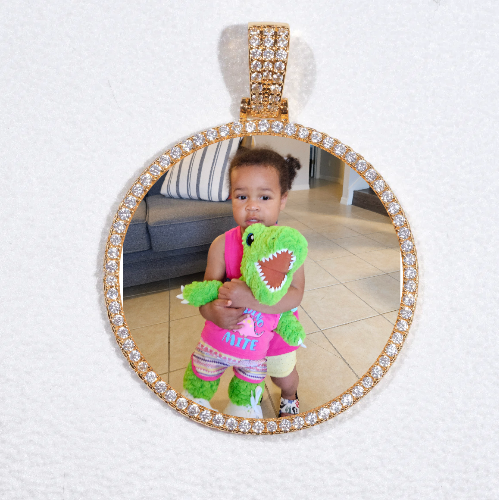 MEDIUM 3D CIRCLE CUSTOM PICTURE PENDANT
