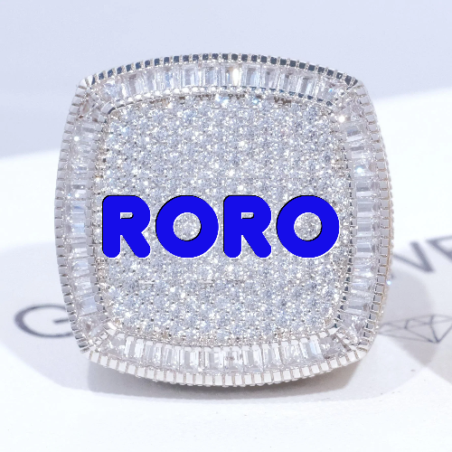 CUSTOM LETTER 3D ICED RING