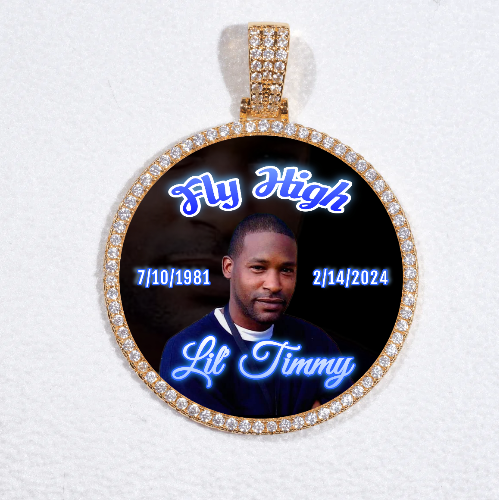 MEDIUM 3D CIRCLE CUSTOM PICTURE PENDANT
