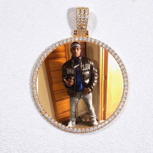 MEDIUM 3D CIRCLE CUSTOM PICTURE PENDANT